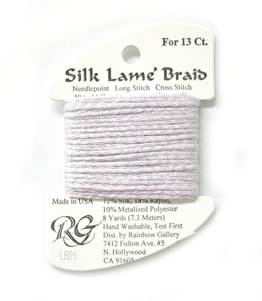 Rainbow Gallery Silk Lame Braid 13 - 021 Lite Lavender