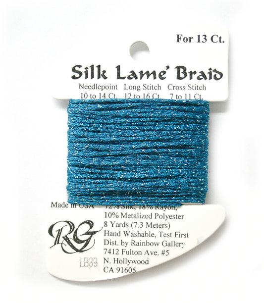 Rainbow Gallery Silk Lame Braid 13 - 039 Lagoon