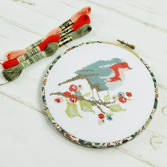 Stitchkits Crafts Robin and Berries Cross Stitch Kit