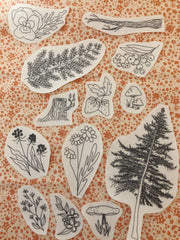 M Creative J Forest Forage Peel Stick and Stitch Embroidery Patterns