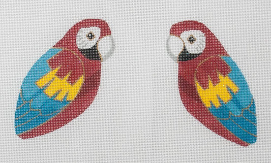 Labors of Love Macaw Clip on Bird Needlepoint Canvas