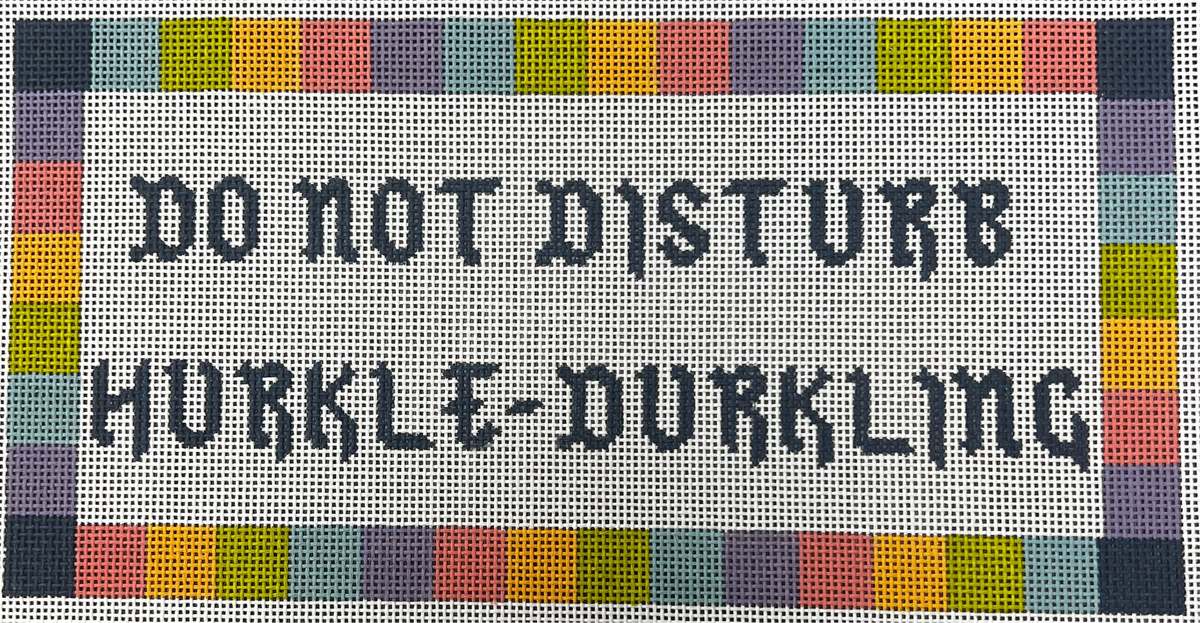 The Gingham Stitchery Amelia Bond Designs Do Not Disturb Pillow Needlepoint Canvas