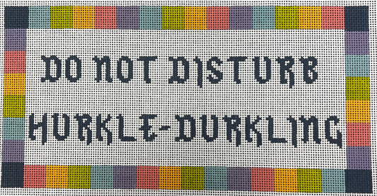 The Gingham Stitchery Amelia Bond Designs Do Not Disturb Pillow Needlepoint Canvas