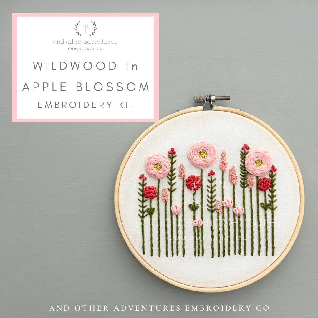 And Other Adventures Embroidery Co Wildwood Embroidery Kit - Apple Blossom