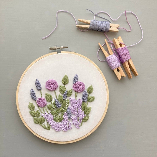 And Other Adventures Embroidery Co Hawthorne Embroidery Kit - Lilac