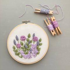 And Other Adventures Embroidery Co Hawthorne Embroidery Kit - Lilac