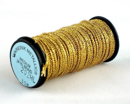 Kreinik Medium Braid #16 - 202HL Aztec Gold Hi Lustre