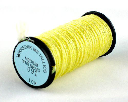 Kreinik Medium Braid #16 - 091 Star Yellow