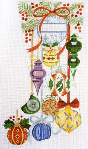 Alice Peterson Co. Xmas Ornament Stocking Needlepoint Canvas