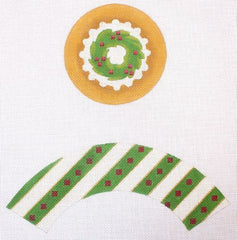 Melissa Shirley Designs Wreath Cupcake Needlepoint Canvas