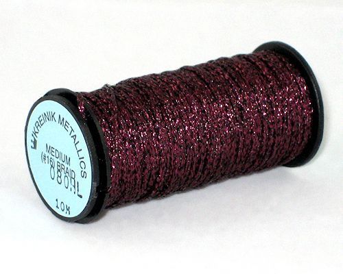 Kreinik Medium Braid #16 - 080HL Garnet Hi Lustre