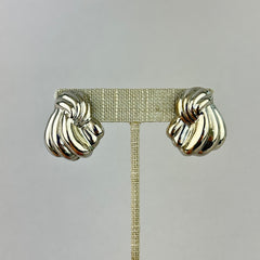 Vintage Sterling Silver Knot Post Earring