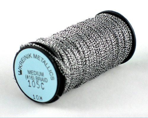 Kreinik Medium Braid #16 - 105C Antique Silver Cord