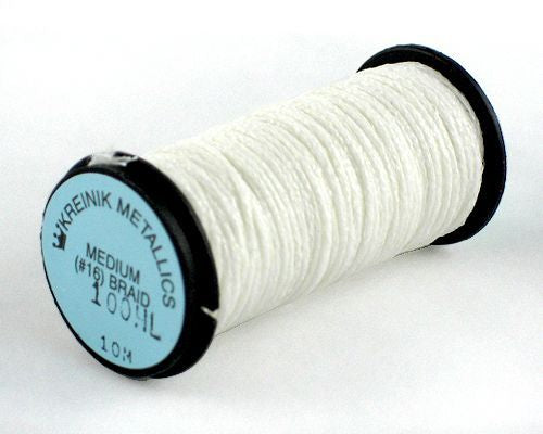 Kreinik Medium Braid #16 - 100HL White Hi Lustre