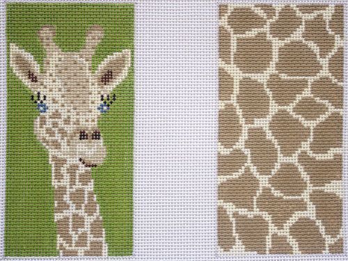 J. Child Designs Giraffe Eyeglass Case Needlepoint Canvas