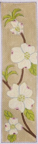 J. Child Designs Dogwood Bookmark Needlepoint Canvas