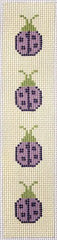 J. Child Designs Ladybugs, purple bookmark Needlepoint Canvas
