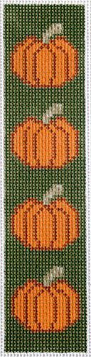 J. Child Designs Pumpkins Bookmark Needlepoint Canvas