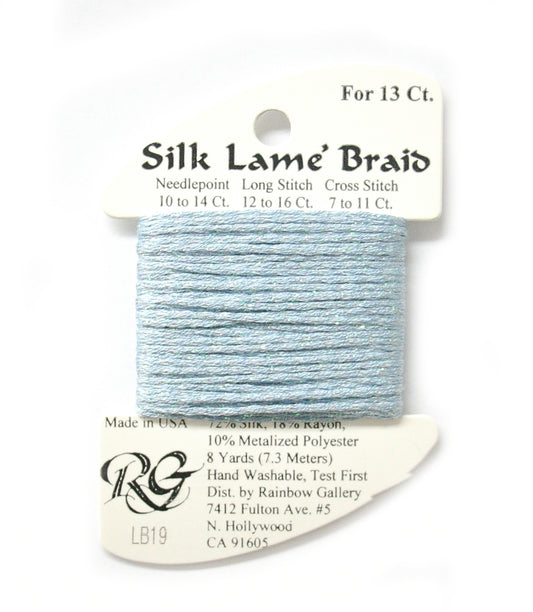 Rainbow Gallery Silk Lame Braid 13 - 019 Antique Blue