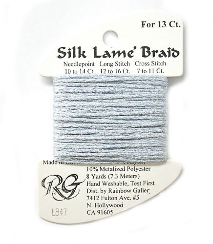 Rainbow Gallery Silk Lame Braid 13 - 047 Lavender Blue