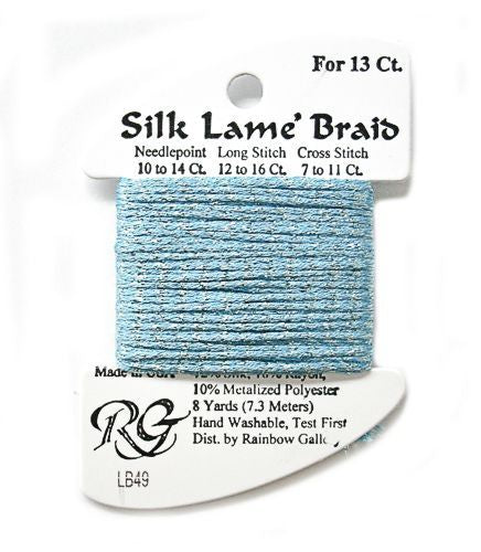 Rainbow Gallery Silk Lame Braid 13 - 049 China Blue