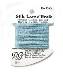 Rainbow Gallery Silk Lame Braid 13 - 049 China Blue