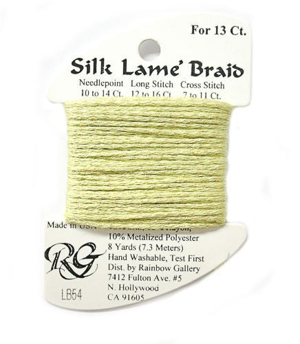 Rainbow Gallery Silk Lame Braid 13 - 054 Light Avocado
