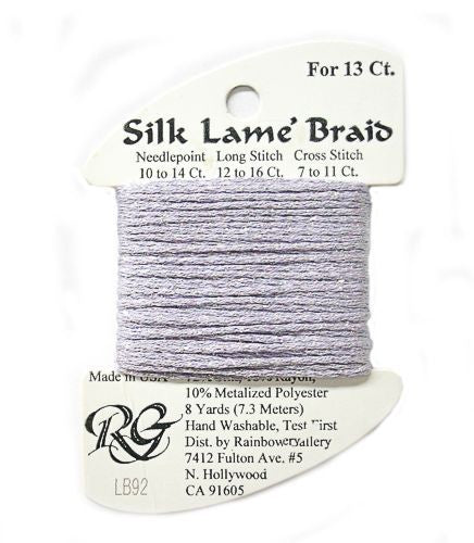 Rainbow Gallery Silk Lame Braid 13 - 092 Light Lilac