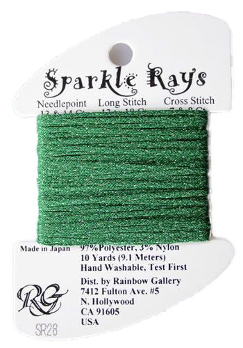 Rainbow Gallery Sparkle Rays - 28 Christmas Green