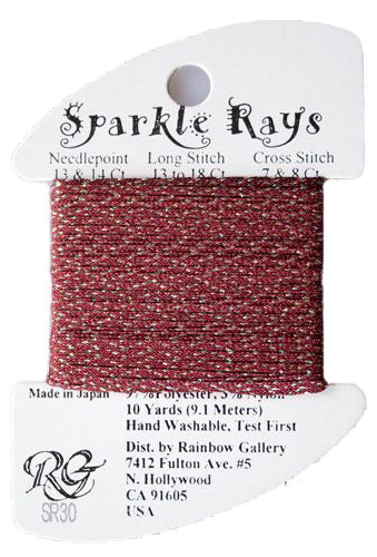 Rainbow Gallery Sparkle Rays - 30 Burgundy