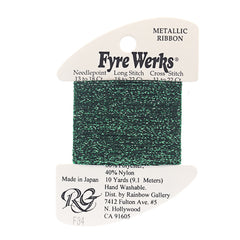 Rainbow Gallery Fyre Werks Metallic Ribbon - 34 Green