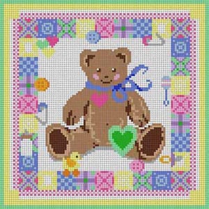The Meredith Collection Treglown Designs Baby Quilt Block Needlepoint Canvas