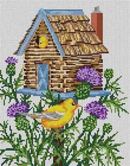 The Meredith Collection Treglown Designs Thistle Birdhouse Needlepoint Canvas