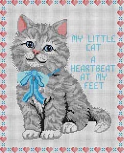 The Meredith Collection Treglown Designs My Little Cat Needlepoint Canvas