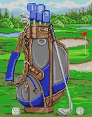 The Meredith Collection Treglown Designs Golf Bag Needlepoint Canvas