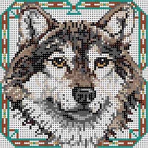 The Meredith Collection Treglown Designs Wolf Needlepoint Canvas - 14M