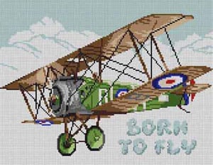 The Meredith Collection Treglown Designs Born To Fly Needlepoint Canvas