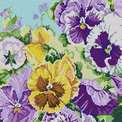The Meredith Collection Treglown Designs Pansies Needlepoint Canvas