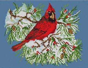 The Meredith Collection Treglown Designs Cardinal Needlepoint Canvas