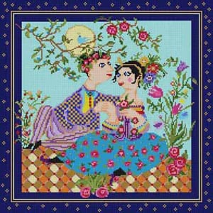 The Meredith Collection Treglown Designs Winblaad Lovers Needlepoint Canvas