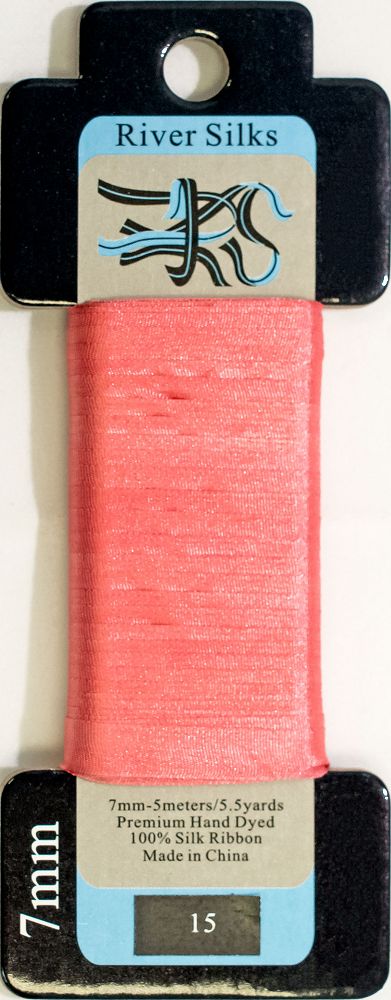 River Silks Ribbon 7mm - 015 Salmon Rose