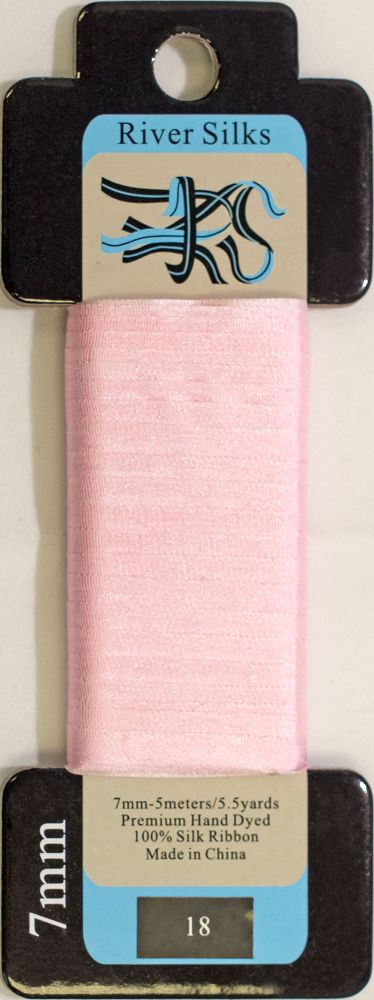 River Silks Ribbon 7mm - 018 Orchid Pink