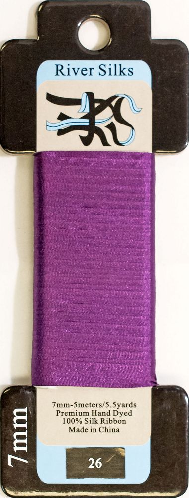 River Silks Ribbon 7mm - 026 Imperial Purple