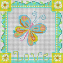 The Meredith Collection Treglown Designs Butterfly Dreams Needlepoint Canvas