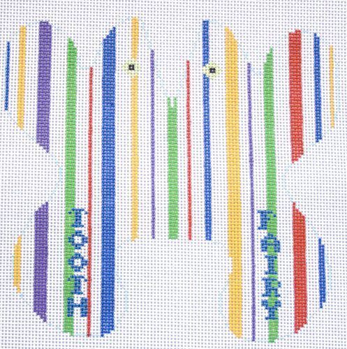 The Collection Designs Bold Stripes/Dots Tooth Fairy Needlepoint Canvas