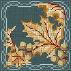 The Meredith Collection Treglown Designs Oak Leaves & Acorns Needlepoint Canvas