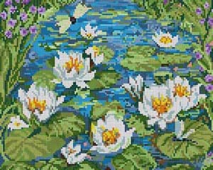 The Meredith Collection Treglown Designs Water Lilies Needlepoint Canvas