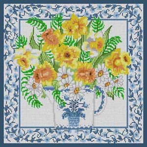 The Meredith Collection Treglown Designs Daffodils Needlepoint Canvas