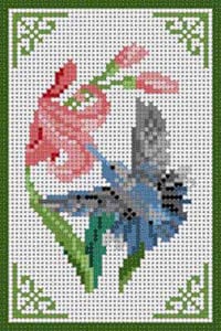 The Meredith Collection Treglown Designs Blue Hummingbrd Needlepoint Canvas