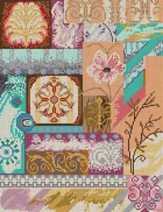 The Meredith Collection Treglown Designs Abstract Floral Needlepoint Canvas